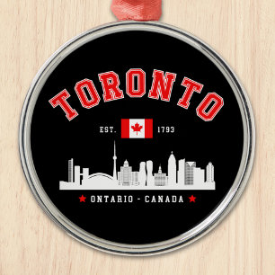 Toronto Canada Skyline City Metal Ornament