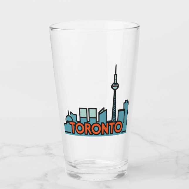 Toronto Canada Skyline Glass (Front)