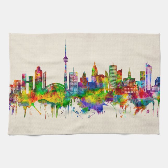 Toronto Canada Skyline Kitchen Towel (Horizontal)