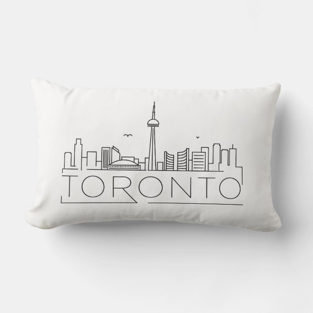 Toronto, Canada Skyline Lumbar Pillow (Front)