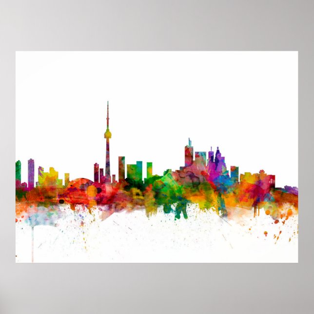 Toronto Canada Skyline Poster (Front)