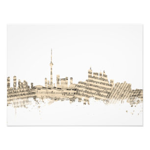 Toronto Canada Skyline Sheet Music Cityscape Photo Print