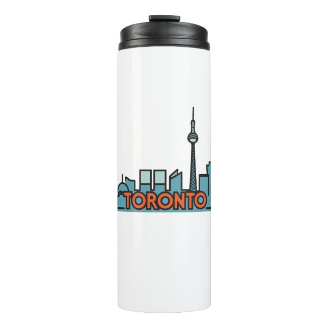 Toronto Canada Skyline Thermal Tumbler (Front)