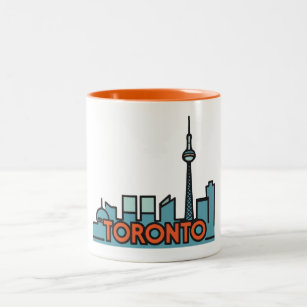 Toronto Canada Skyline Two-Tone Coffee Mug