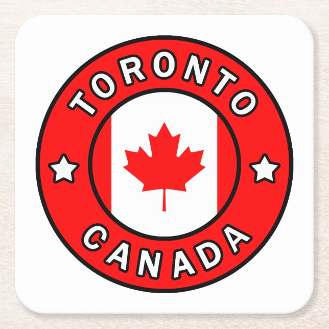 Toronto Canada Square Paper Coaster (Front)