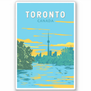 Toronto Canada Travel Art Vintage