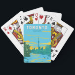 Toronto Canada Travel Art Vintage Playing Cards<br><div class="desc">Toronto retro vector travel design. Toronto,  the capital of the province of Ontario,  is a major Canadian city along Lake Ontario’s northwestern shore.</div>