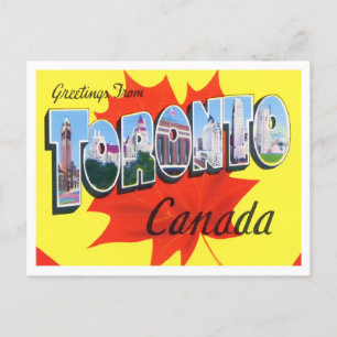 Toronto, Canada Vintage Big Letters Postcard