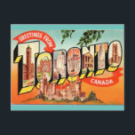Toronto Canada vintage travel Postcard<br><div class="desc">vintage travel postcards - big large giant letters</div>