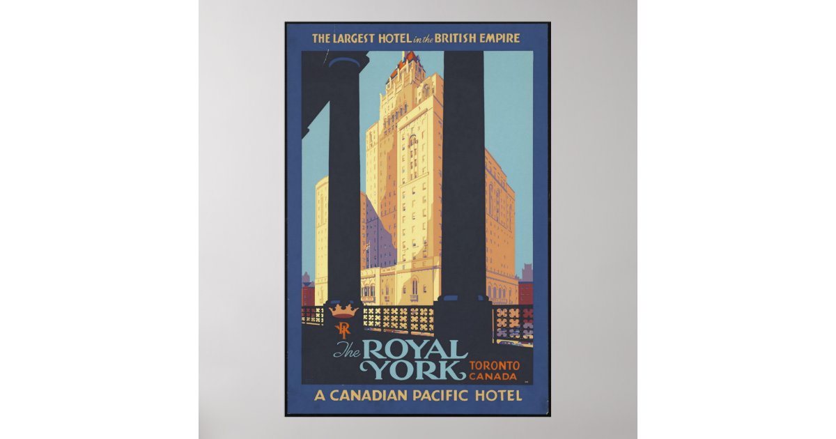 Toronto Canada Vintage Travel Poster Ad Retro Zazzle