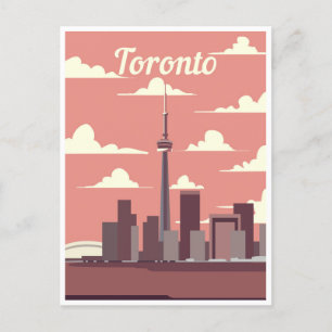Toronto Canada Vintage Travel skyline ontario  Postcard