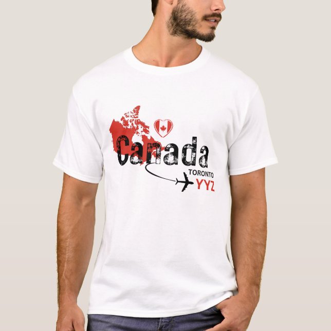 Toronto Canada YYZ Airport Code T-Shirt (Front)