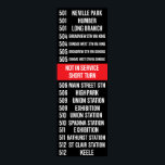 Toronto CLRV/ALRV Streetcar Rollsign Poster<br><div class="desc">Roll sign for Toronto's CLRV/ALRV streetcar routes. Only main termini shown. Send me a message if you want a specific short turn location.</div>