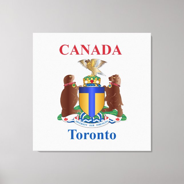 Toronto coat of arms canvas print (Front)