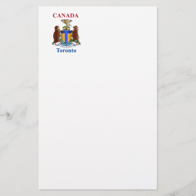 Toronto coat of arms stationery (Front)