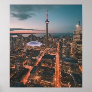 Toronto Downtown Cityscape, Toronto Downtown art Poster