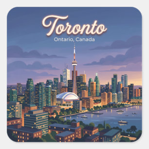 Toronto downtown skyline Canada Square Sticker
