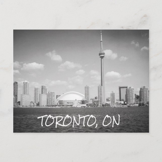 Toronto Greyscale Cityscape Postcard (Front)