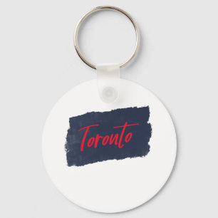 Toronto Handwritten Red Typography Keychain