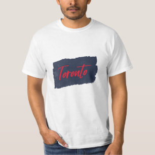 Toronto Handwritten Red Typography T-Shirt