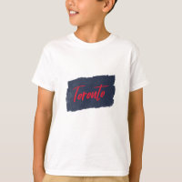 Toronto Handwritten Red Typography T-Shirt