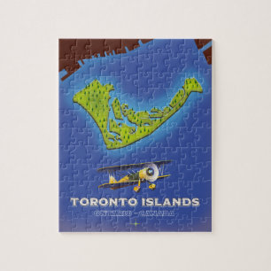 Toronto Islands, Ontario, Canada map Jigsaw Puzzle