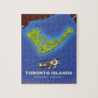 Toronto Islands, Ontario, Canada map Jigsaw Puzzle