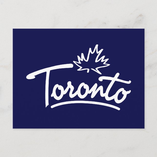 Toronto Leaf Script Postcard (Front)
