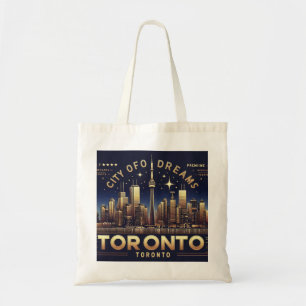 Toronto Luxe - Navy & Gold Foil Tote Bag