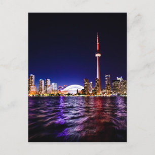 Toronto Night Skyline Postcard