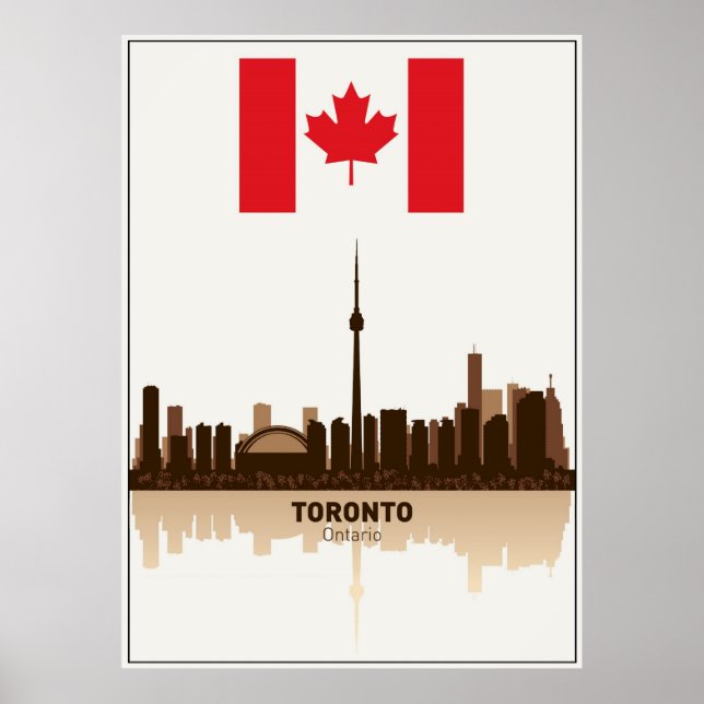 TORONTO ONTARIO CANADA SKYLINE POSTER (Front)