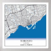 Toronto Ontario Canada Travel City Map