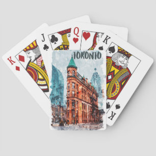Toronto Ontario Canada Travel Watercolor Playing Cards