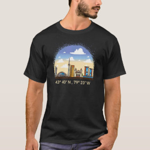 Toronto Ontario Canada With Coordinates T-Shirt