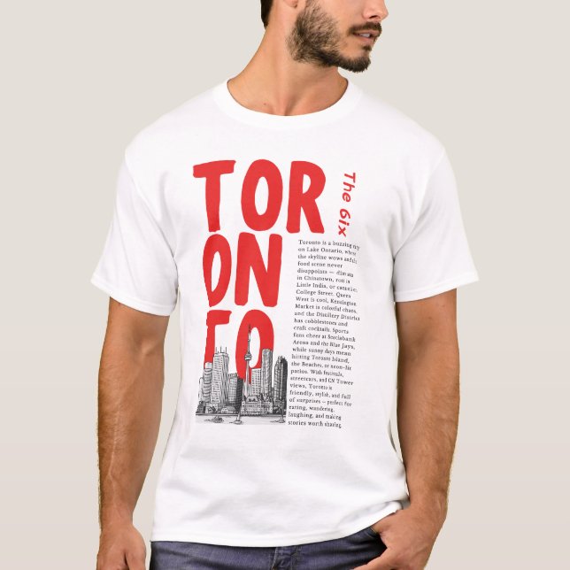 Toronto Ontario Skyline  T-Shirt (Front)