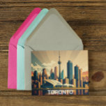 Toronto Ontario Vintage Sunset Cityscape Postcard<br><div class="desc">Beautiful Toronto Ontario cityscape showing the amazing architecture of the canadian city. This product may be customized and is a great souvenir.</div>