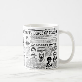 Toronto people vintage newspaper coffee mug