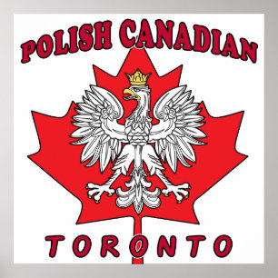 Toronto Polish Canadian Leaf Poster