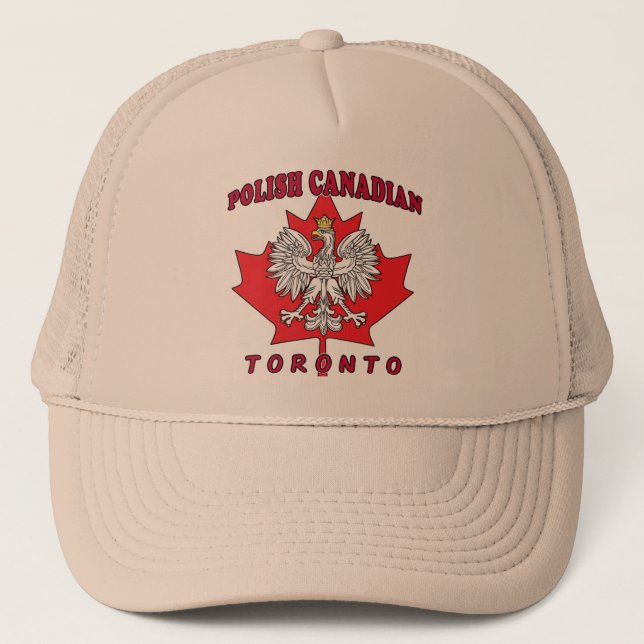 Toronto Polish Canadian Leaf Trucker Hat (Front)