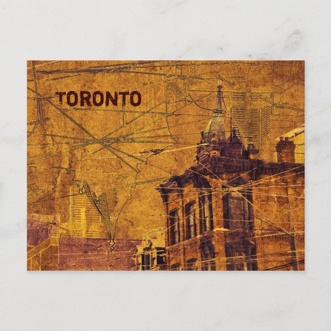 Toronto Queen street postcard (Front)