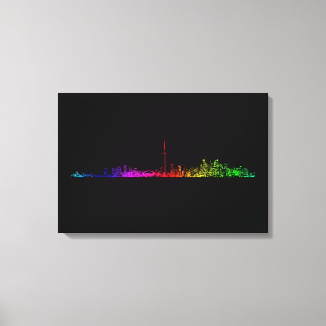Toronto Rainbow Canvas Print (Front)