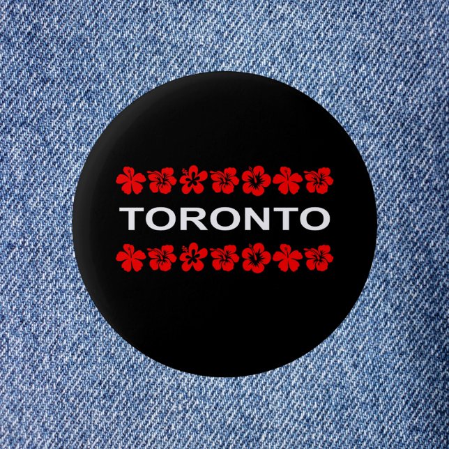 Toronto Red Aloha Bands Dark Colour 2 Inch Round Button (Creator Uploaded)