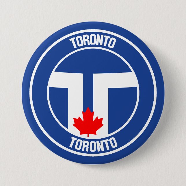 Toronto Round Emblem 3 Inch Round Button (Front)
