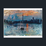 Toronto Skyline40 Postcard<br><div class="desc">Impressionist depiction of Toronto skyline based on a Monet painting.</div>