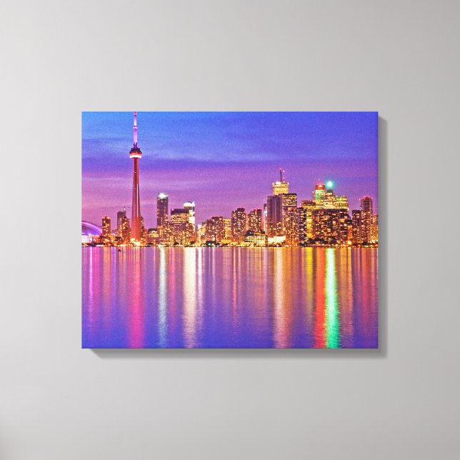Toronto Skyline at Dusk Canvas Print (Front)