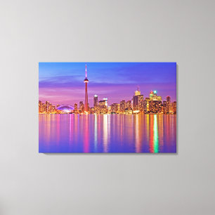 Toronto Skyline at Dusk Canvas Print