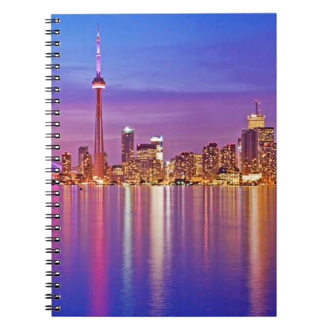 Toronto Skyline at Dusk Notebook (Front)