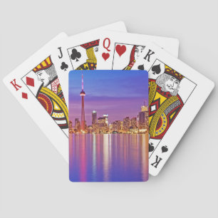 Toronto Skyline at Dusk Playing Cards