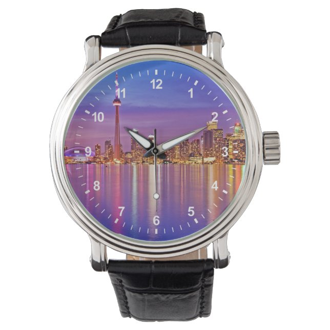 Toronto Skyline at Dusk Watch (Front)