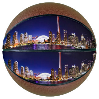 Toronto Skyline at Night Basketball